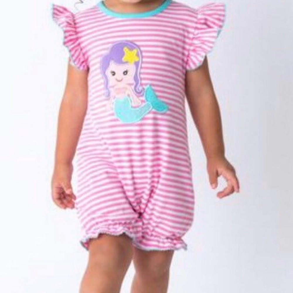 Applique Girl Mermaid Bubble